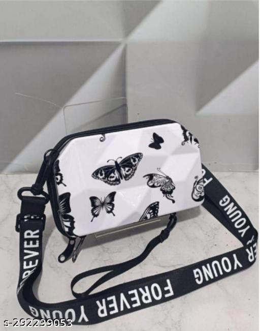 Box Sling bag for girls | Mini suitcase sling bag for women