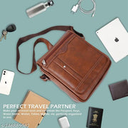 Premium flyboy Embossed Logo Men Leather Sling Shoulder Bag .