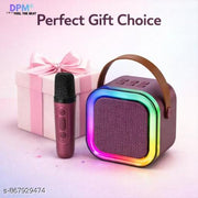 DPM Wireless Speaker with Microphone, Deep Bass Audio, RGB Lights, AUX Support