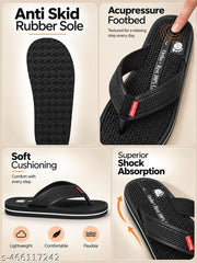 Ortho + Rest Doctor Orthopedic Slippers for Men | Anti-Skid Flip Flops with Acupressure Massage Footbed | Extra Soft and Comfortable Doctor-Recommended Chappal for Pain Relief