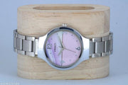 Trendy Ethnic Embossed Designer Dial Attractive Stainless Steel Chain Analog Watch for Women for Girls.