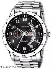 Men's steel chain Black Men style Boys Hand watch gents 2023 Luxury Design steel chain new Model