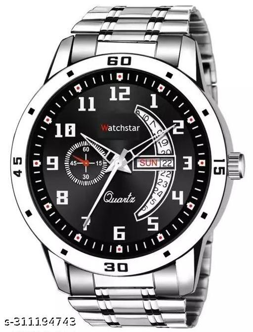 Men's steel chain Black Men style Boys Hand watch gents 2023 Luxury Design steel chain new Model