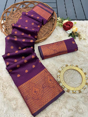 COPER SOFT LICHI SILK SAREE
