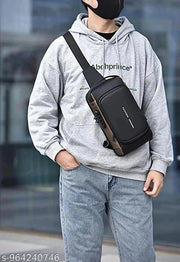 Sling Bag for Men & Women – Waterproof Anti-Theft Crossbody Backpack with USB Charging Port | Shoulder Bag for Travel, Outdoor, and Daily Use