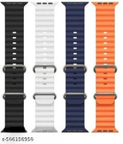 ULTRA WATCH STRAP Black White Blue Orange COMBO OF 4