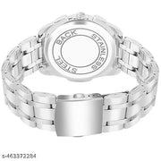 Black Dial Stainless Steel Strap Analog Men's Watch