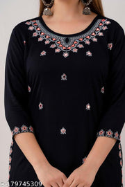 Sehrish Store Stylish Embroidered  Color kurit for Office and Party Wear (Embroidered)