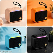 Wireless Mini Bluetooth Speaker with Deep Bass, Dynamic HD Sound, 1200mAh Long Battery Backup, RGB Light Bar, Compact Portable Design, Easy Bluetooth Pairing for Smartphones | Multicolour