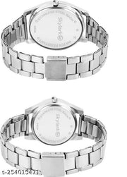 Skylark Black Crystal-King Queen-Chain-Couple Premium Quality Fashion Analog Watch - For Men & Women