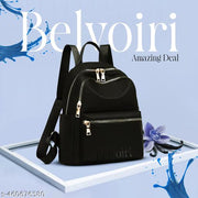 New Classic Nylon Solid Multi Pocket Edition Backpack for Women/Girls- College Travel Casual Use