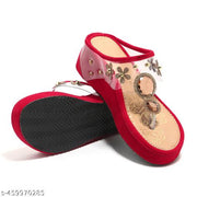 Stylish New Design Trendy Attractive Casual & Comfortable Rhinestone Decor Women's Flat Sandals For Girl's & Women
