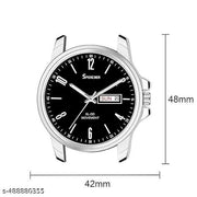 Spencher New Track Number Dial, Day & Date, Brown Strap Analog Watch For Men & Boy