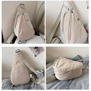 1PCS Chest Bag for Men, Stylish Crossbody Sling Bag for Women, Lightweight Shoulder Bag for Travel, Outdoor, Work, Beige Oxford Fabric Chest Bag