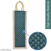 Jute Water Bottle Bag with Handles (Blue ,Green, Red) - Pack of 3