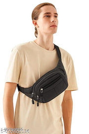 Zerrish Premium Waist Bag for Men | Stylish Travel Waist Pouch | Durable Crossbody Belt Bag with Multiple Compartments