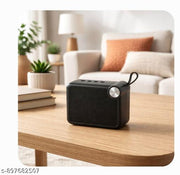 Premium Portable Bluetooth Speaker – Mini Retro Wireless Soundbox with Deep Bass, Rechargeable Battery, Carry Strap, and Hands-Free Calling (multicolour)