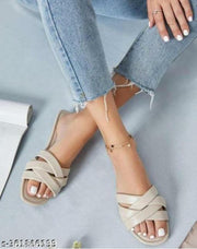 Fancy Foot Wear Women Girls  Sleeper Stylish Look Sober Peturn