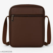Men’s Premium Leatherette Crossbody Sling Bag | Compact Travel Shoulder Bag with Multiple Pockets