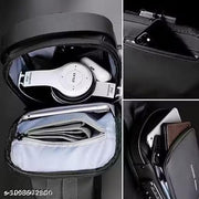 MOUNT Waterproof Polyester Slim Unisex Crossbody Sling Bag Chest Backpack Men's Shoulder Bag, Leisure Travel Handbag, Hard Shell Anti-Theft Chest Bag(1pc).