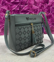 Trendy comfy women Blue PU sling bags/Premium PU leather sling bags for women/Small sling bag/Full handwork bag/Party wear and wedding bag for women