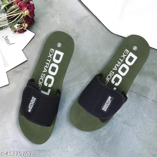 DOCTOR EXTRA SOFT D-17-WOMEN-CUP-OLIVE Women's Adjustable Strap Orthopaedic Diabetic Comfort Daily Use Slippers & Flipflops
