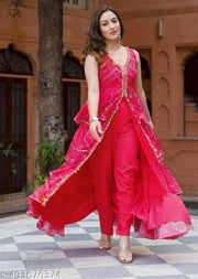Women’s Ethnic Ruffle Tiered Maxi Dress with Pants
