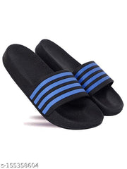 Men's Blue Synthetic Leather Daily Casual Slider
