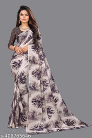 SHAGUN FAB Daily Wear Bollywood Style Floral Printed Saree For Women with Unstitch Blouse Piece