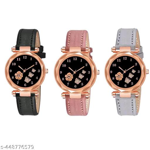 ButterFlyy Dial Combo Watch For Girls
