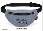 Cotton Chambray Denim Look Sling Crossbody Bag for Unisex