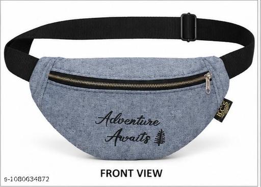 Cotton Chambray Denim Look Sling Crossbody Bag for Unisex