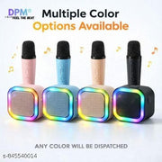 DPM Portable Sound Speaker with Wireless Microphone, RGB Lights, Loud Audio Output, AUX Support, Multi Device Connectivity
