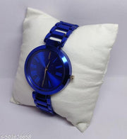 Trendy Roman Round Dial Attractive metal belt Analog Watches for Women