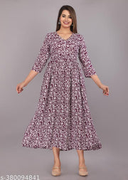 Printed Pom-Pom  Anarkali