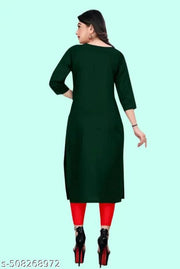 Women's Stylish Kurti – 3/4 Sleeve Crepe Kurta