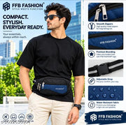 Stylish Waist Bag for Men & Women / Multiple Zipper Pocket Belt Bag / Unisex waist bag