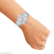 Day & Date Function Watch With Stainless Steel Chain Analog Watch - For Men
