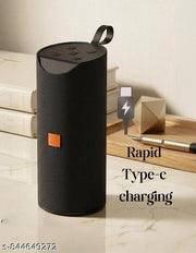 T-113 Pro Type-c Charging Portable wireless Mini Small Bluetooth Travel speaker with clear stereo audio sound & balanced bass 9 (Black,Blue or red color according to stock avaialble)