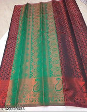 Copper Zari Banarasi Brocade silk saree