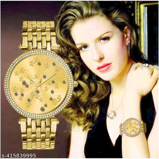 Medboo Analog Star Gold Women Wrist Watch