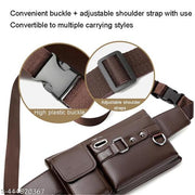 AASHITA SHOPPE Unisex Waist Bag | Travel Pouch, Passport Holder | Perfect for Hiking, Walking, Travelling | Lightweight Crossbody Chest Bag for Men and Women BROWN