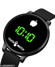 Top Trendy Touch Screen Digital Green LED Black Color Round dial Watch for boys & Girls