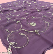 new Georgette embrodery work saree for women