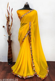 NEW FENCY GEORGETTE CUT WORK SAREE