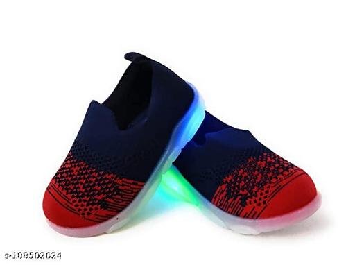 Coolz Kids Knitted First Walking Shoes with Light Led-2 for Baby Boys and Baby Girls for 9-24 Months