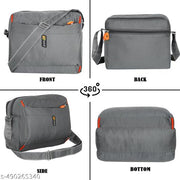 Grey Men Sling Bag Cross body Men’s Sling Messenger Bag for Travel / Office / Business
