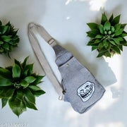 Unisex Hemp Crossbody Bag, 14" H x 7.5" W, Eco-Friendly for Men & Women