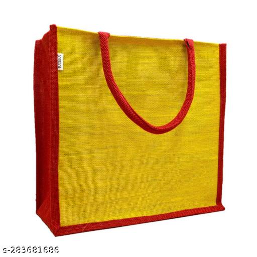 Juteka Multicolor, Eco Friendly, Multipurpose Jute Bag with Zipper Closure