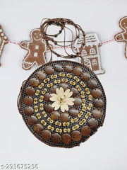 Coconut Shell Beaded Sling Crossbody Long Strap Purse Sling Bag for Girls And Women | Stylish, Sturdy, Zip Closure | Women’s Sling Bag Pack Of 1 Size: 7 X 2 X 7 Inches